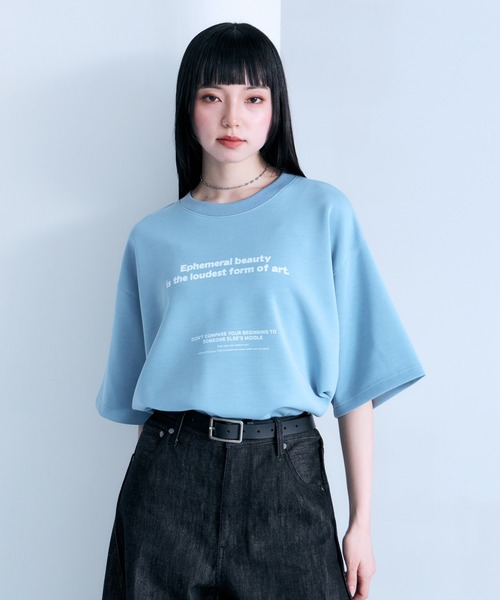 RAGEBLUE(レイジブルー)の「【LUXURY+EASY】DRAPE CREW NECK FLOWER PHOTO T-SHIRT/ラグイージーフラワーフォトTシャツ(Tシャツ/カットソー・メンズ・ホワイト/ブラック/ライトブルー/その他22・SMALL/LARGE/MEDIUM)」の1枚目の写真