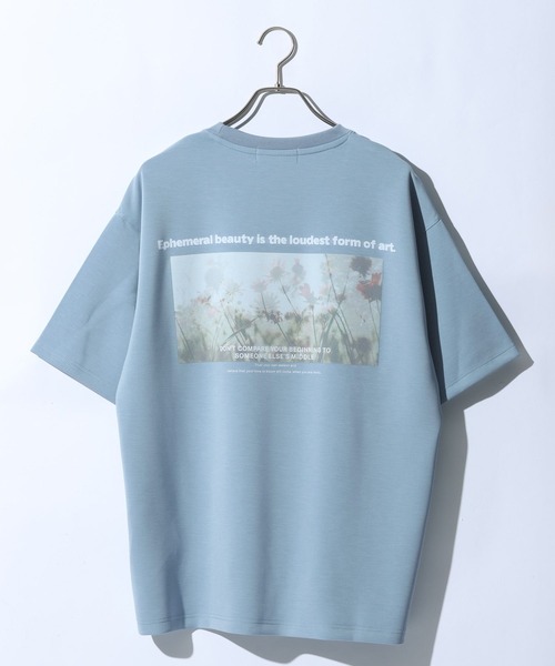 RAGEBLUE(レイジブルー)の「【LUXURY+EASY】DRAPE CREW NECK FLOWER PHOTO T-SHIRT/ラグイージーフラワーフォトTシャツ(Tシャツ/カットソー・メンズ・ホワイト/ブラック/ライトブルー/その他22・SMALL/LARGE/MEDIUM)」の5枚目の写真