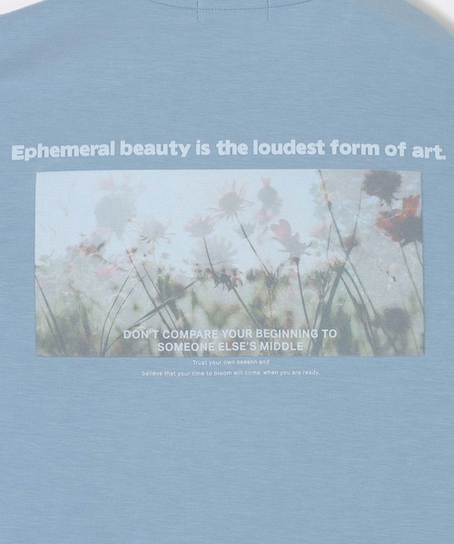 RAGEBLUE(レイジブルー)の「【LUXURY+EASY】DRAPE CREW NECK FLOWER PHOTO T-SHIRT/ラグイージーフラワーフォトTシャツ(Tシャツ/カットソー・メンズ・ホワイト/ブラック/ライトブルー/その他22・SMALL/LARGE/MEDIUM)」の13枚目の写真