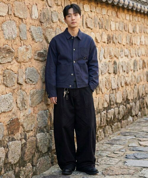 UNDEROFF(アンダーオフ)の「クロップフレンチワークジャケットネイビー(デニムジャケット・メンズ・ネイビー・X-LARGE/LARGE/MEDIUM)」の5枚目の写真