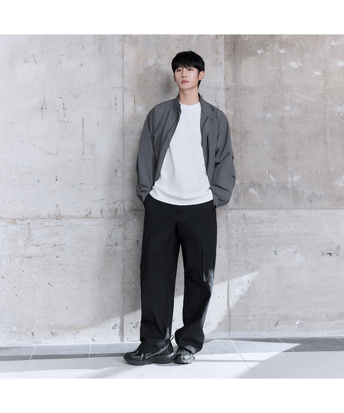 MINDBRIDGE(マインドブリッジ)の「ワイドカーゴフルバンディングパンツ - 2カラー MYPT3154(その他パンツ・メンズ・ブラック/カーキ・34/32/30/29/36)」の1枚目の写真