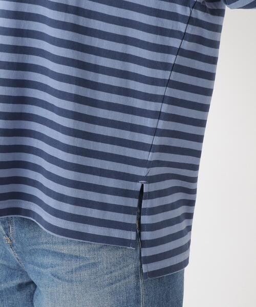 one'sterrace(ワンズテラス)の「ツイストスリーブ 長袖ボーダープルオーバー(Tシャツ/カットソー・レディース・ブラック系8/グレー系4/ブルー系その他7・02)」の11枚目の写真
