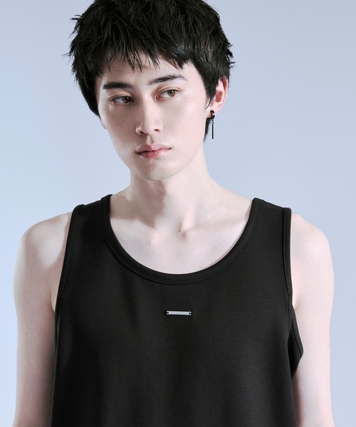Ellno Loset（エルノロゼット）の「【機能性付き】プレートツキタンクトップ（タンクトップ・メンズ・ブラック/オフホワイト・LARGE/MEDIUM/SMALL）」の7枚目の写真