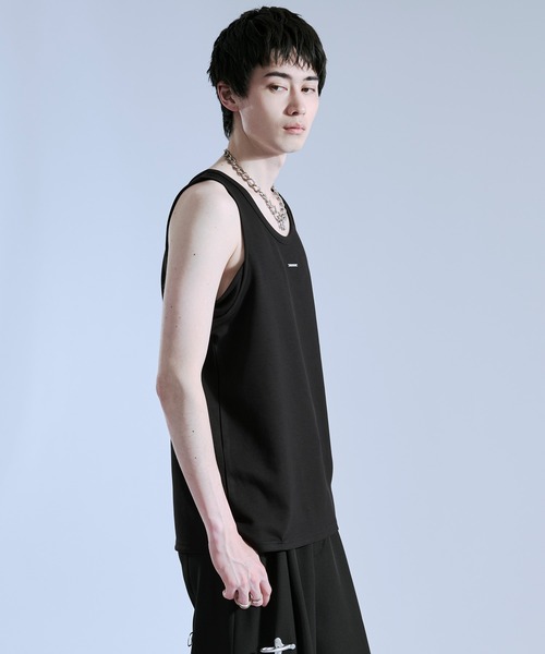 Ellno Loset（エルノロゼット）の「【機能性付き】プレートツキタンクトップ（タンクトップ・メンズ・ブラック/オフホワイト・LARGE/MEDIUM/SMALL）」の12枚目の写真