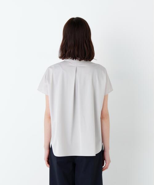 human woman(ヒューマンウーマン)の「◆【大人気追加入荷!/ウォッシャブル】ライトカットソースタンドフリル(Tシャツ/カットソー・レディース・ホワイト/ネイビー/ベージュ系その他3/ブラック・MEDIUM)」の19枚目の写真