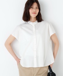◆【大人気追加入荷!/ウォッシャブル】ライトカットソースタンドフリル