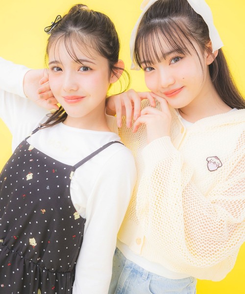 repipi armario（レピピ アルマリオ）の「【ポムポムプリン】メッシュニットフーディ（カーディガン/ボレロ・キッズ・ブラック系その他/ホワイト系その他・MEDIUM/LARGE）」の10枚目の写真