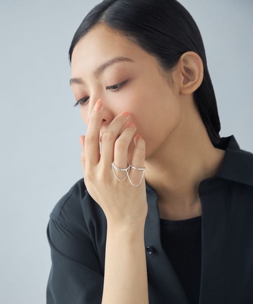 Jouete（ジュエッテ）の「[リンクトリング] ダブルチェーン（リング・レディース・シルバー・S/M）」の3枚目の写真