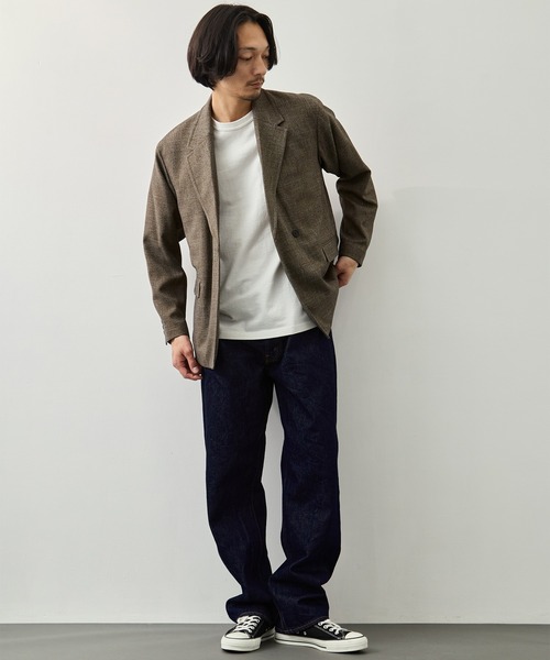 CITY TOKYO(シティトウキョウ)の「【CITY TOKYO】TWEED ダブルブレザー(テーラードジャケット・メンズ・ブラウン/ネイビー・1/2)」の12枚目の写真