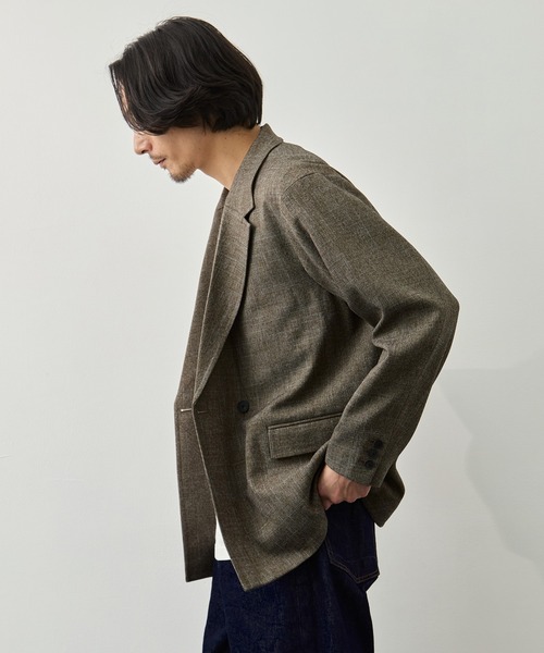 CITY TOKYO(シティトウキョウ)の「【CITY TOKYO】TWEED ダブルブレザー(テーラードジャケット・メンズ・ブラウン/ネイビー・1/2)」の9枚目の写真