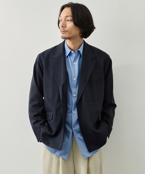 CITY TOKYO(シティトウキョウ)の「【CITY TOKYO】TWEED ダブルブレザー(テーラードジャケット・メンズ・ブラウン/ネイビー・1/2)」の3枚目の写真