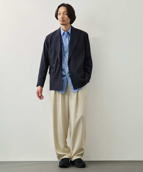 CITY TOKYO(シティトウキョウ)の「【CITY TOKYO】TWEED ダブルブレザー(テーラードジャケット・メンズ・ブラウン/ネイビー・1/2)」の6枚目の写真