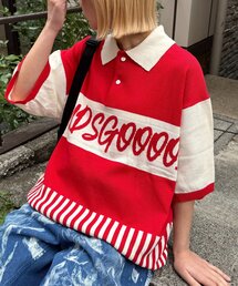 SOUNDSGOOOOD | 【SOUNDSGOOOOD】切り替えロゴニットポロ(ニット/セーター)