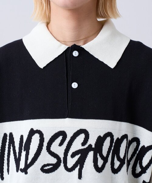 SOUNDSGOOOOD(サウンズグッド)の「【SOUNDSGOOOOD】切り替えロゴニットポロ(ニット/セーター・レディース・レッド/ブラック・ONE SIZE)」の9枚目の写真