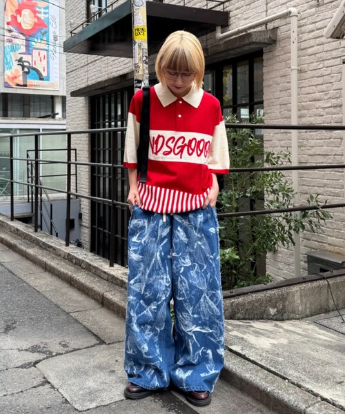 SOUNDSGOOOOD(サウンズグッド)の「【SOUNDSGOOOOD】切り替えロゴニットポロ(ニット/セーター・レディース・レッド/ブラック・ONE SIZE)」の18枚目の写真