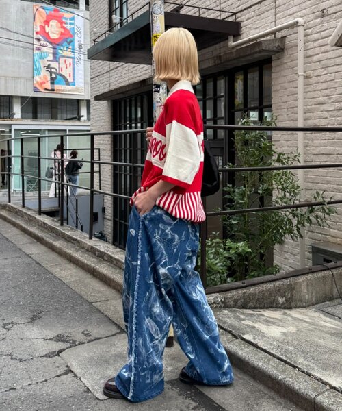 SOUNDSGOOOOD(サウンズグッド)の「【SOUNDSGOOOOD】切り替えロゴニットポロ(ニット/セーター・レディース・レッド/ブラック・ONE SIZE)」の20枚目の写真