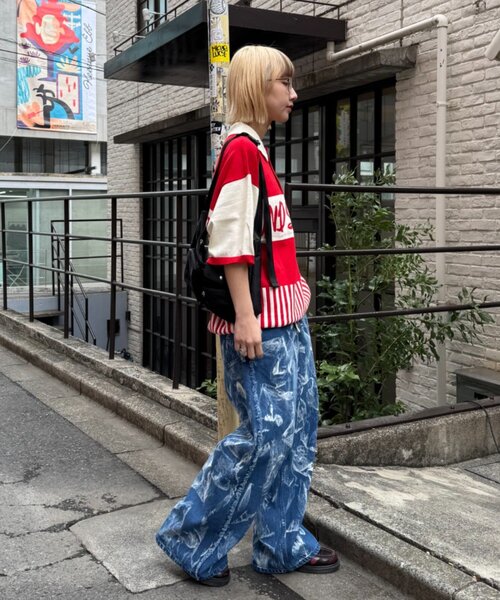 SOUNDSGOOOOD(サウンズグッド)の「【SOUNDSGOOOOD】切り替えロゴニットポロ(ニット/セーター・レディース・レッド/ブラック・ONE SIZE)」の21枚目の写真
