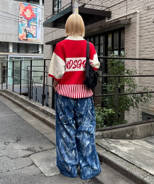 SOUNDSGOOOOD(サウンズグッド)の「【SOUNDSGOOOOD】切り替えロゴニットポロ(ニット/セーター・レディース・レッド/ブラック・ONE SIZE)」の22枚目の写真