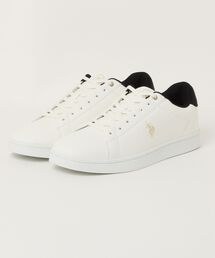 U.S. POLO ASSN.（ユーエスポロアッスン）の「【U.S. POLO ASSN./ユーエスポロアッスン】ワンポイント ブランドロゴスニーカー ローカット PUレザー シンプル きれいめ カジュアル 通勤 通学（スニーカー）」