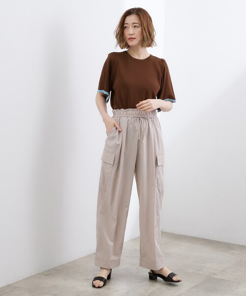 grove(グローブ)の「高評価!【シリーズ累計36万枚!名品ニット】やわらかドライタッチ スカラップスリーブニット(ニット/セーター・レディース・ブラック/オフホワイト/ダークグレー/ブラウン系その他/ブルーグリーン・02/03/04/05/01)」の20枚目の写真