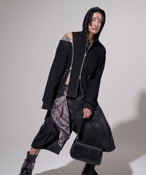 CREO STORE(クレオストア)の「Thermal Multi-Zip Rebuild Hoodie/サーマルマルチジップフーディー(パーカー・メンズ・ブラック・1/2)」の9枚目の写真