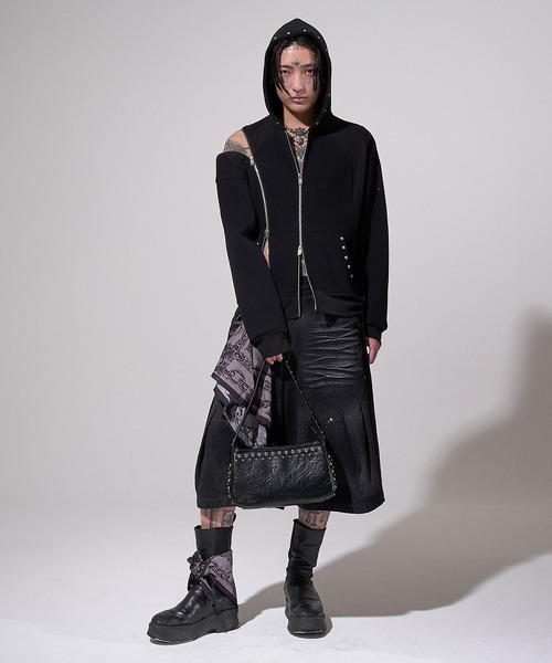 CREO STORE(クレオストア)の「Thermal Multi-Zip Rebuild Hoodie/サーマルマルチジップフーディー(パーカー・メンズ・ブラック・1/2)」の10枚目の写真