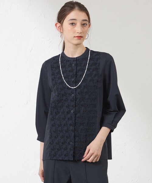 新品 AMACA アマカ 半袖Tシャツ ネイビー AMACA｜アマカのTシャツ/カットソー（その他総柄）通販 - ZOZOTOWN