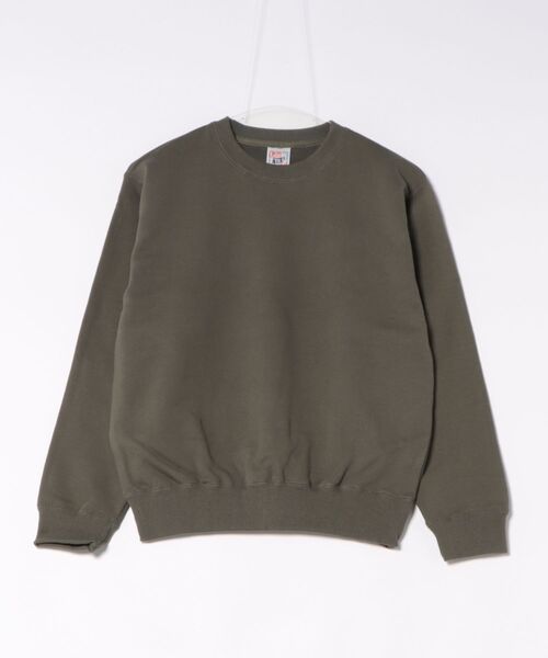 TONE SELECT WEAR（トーンセレクトウェア）の「CROSS&STITCH(クロスアンドステッチ) 10oz レギュラーウェイト スウェットシャツ トレーナー (SW2210)（スウェット・メンズ・レッド/ホワイト/ブルー系その他/ネイビー/サックスブルー/ブラック/オリーブ/イエロー系その他/グレー/ブルー・LARGE/MEDIUM/SMALL/X-LARGE）」の5枚目の写真