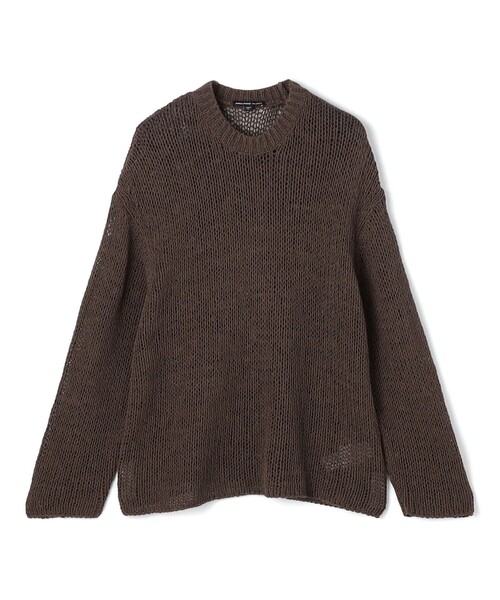 JAMES PERSE(ジェームスパース)の「オーバーサイズド コットンリネンニット WTAL3294(ニット/セーター・レディース・オフホワイト/ブラック/ブラウン・0)」の1枚目の写真