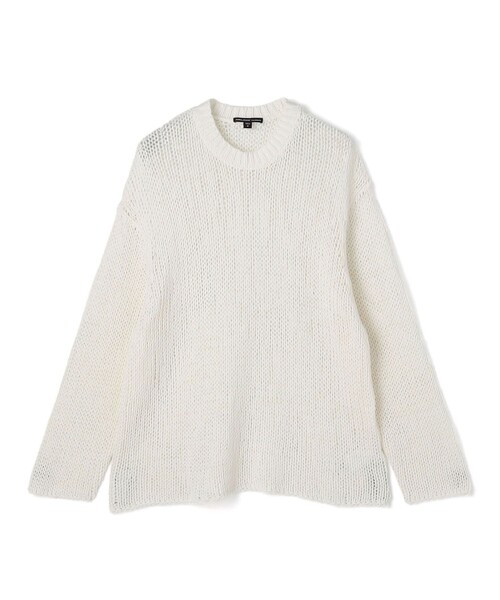 JAMES PERSE(ジェームスパース)の「オーバーサイズド コットンリネンニット WTAL3294(ニット/セーター・レディース・オフホワイト/ブラック/ブラウン・0)」の2枚目の写真