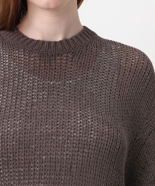 JAMES PERSE(ジェームスパース)の「オーバーサイズド コットンリネンニット WTAL3294(ニット/セーター・レディース・オフホワイト/ブラック/ブラウン・0)」の8枚目の写真