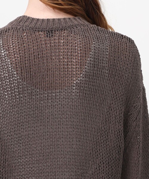 JAMES PERSE(ジェームスパース)の「オーバーサイズド コットンリネンニット WTAL3294(ニット/セーター・レディース・オフホワイト/ブラック/ブラウン・0)」の9枚目の写真