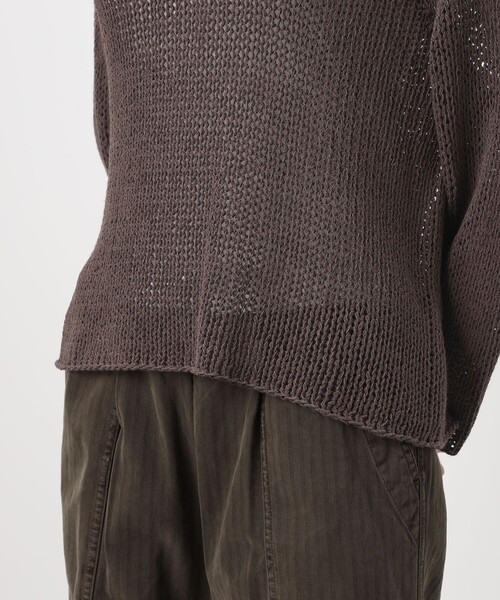 JAMES PERSE(ジェームスパース)の「オーバーサイズド コットンリネンニット WTAL3294(ニット/セーター・レディース・オフホワイト/ブラック/ブラウン・0)」の11枚目の写真