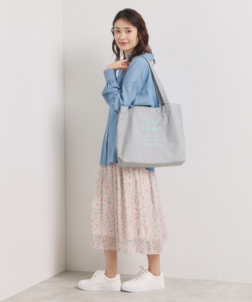 ITS'DEMO(イッツデモ)の「【A4対応】ロゴ刺繍トート(トートバッグ・レディース・ネイビー/ブラック/ブラック系1/グレー・00)」の6枚目の写真