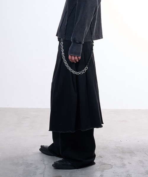 VI E DIT(ヴィエディット)の「2way skirt denim/スカートデニム(デニムパンツ・メンズ・ブラウン/ブラック・2/1)」の12枚目の写真