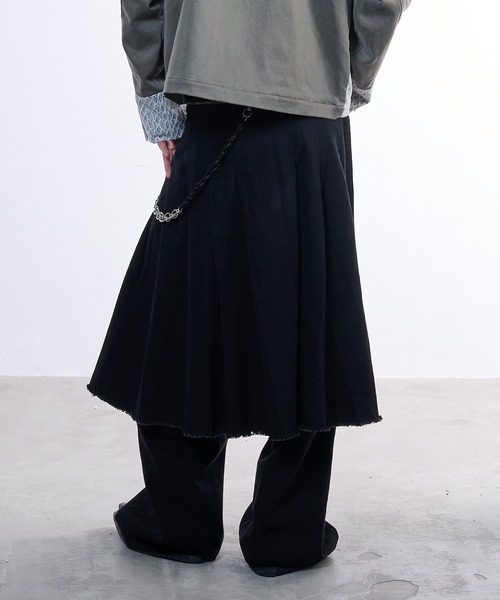 VI E DIT(ヴィエディット)の「2way skirt denim/スカートデニム(デニムパンツ・メンズ・ブラウン/ブラック・2/1)」の15枚目の写真
