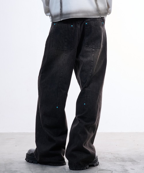 VI E DIT(ヴィエディット)の「2way skirt denim/スカートデニム(デニムパンツ・メンズ・ブラウン/ブラック・2/1)」の16枚目の写真