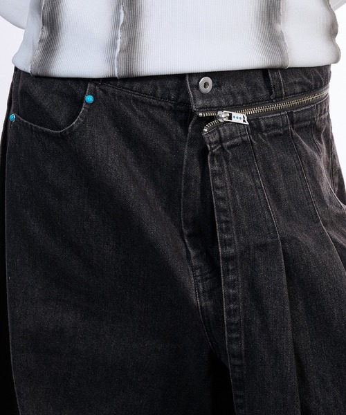 VI E DIT(ヴィエディット)の「2way skirt denim/スカートデニム(デニムパンツ・メンズ・ブラウン/ブラック・2/1)」の17枚目の写真