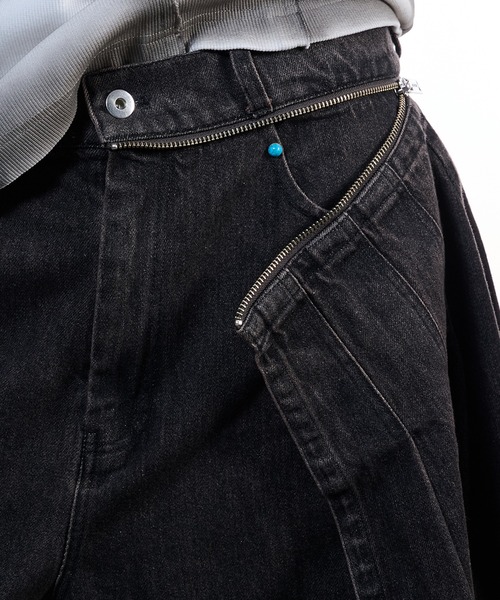 VI E DIT(ヴィエディット)の「2way skirt denim/スカートデニム(デニムパンツ・メンズ・ブラウン/ブラック・2/1)」の19枚目の写真