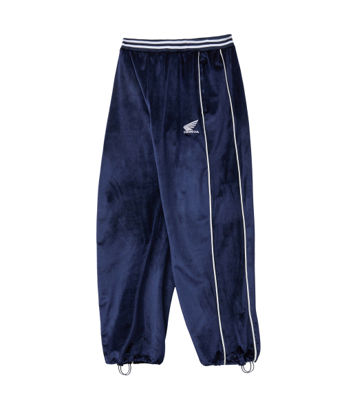PHYPS MOTORCYCLE(フィップスモーターサイクル)の「Velvet Track Pants Navy(スウェットパンツ・レディース・その他・SMALL/MEDIUM/LARGE/X-LARGE)」の2枚目の写真