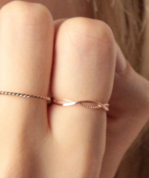 Bilan(ビラン)の「【BILAN】Double Cut Ring/ダブルカットリング(リング・レディース・ピンクゴールド/シルバー・10号/8号/12号)」の1枚目の写真