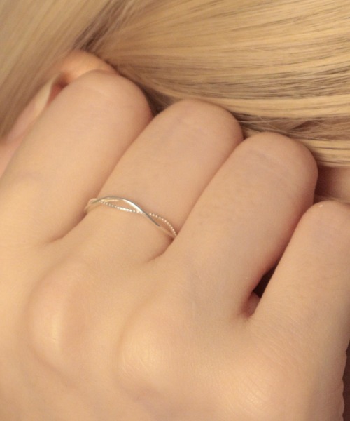 Bilan(ビラン)の「【BILAN】Double Cut Ring/ダブルカットリング(リング・レディース・ピンクゴールド/シルバー・10号/8号/12号)」の2枚目の写真