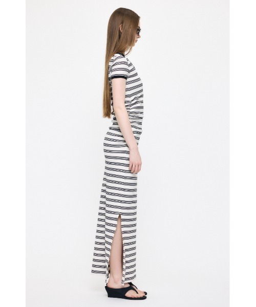 MOUSSY（マウジー）の「SCOOP NECK JERSEY ドレス（ワンピース・レディース・ホワイト系その他/ブラック・1/2）」の12枚目の写真