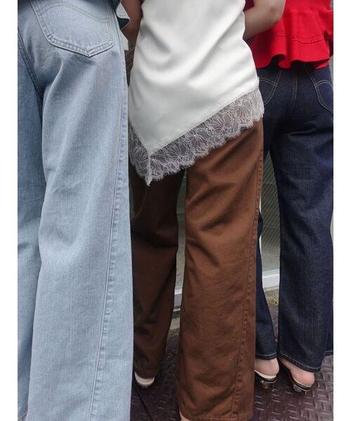 LAGUNAMOON(ラグナムーン)の「【Leeコラボ】セミワイドベルトデニムパンツ(デニムパンツ・レディース・ブラウン/インディゴブルー/ブルー・SMALL/MEDIUM)」の7枚目の写真