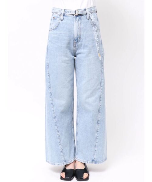 LAGUNAMOON(ラグナムーン)の「【Leeコラボ】セミワイドベルトデニムパンツ(デニムパンツ・レディース・ブラウン/インディゴブルー/ブルー・SMALL/MEDIUM)」の7枚目の写真
