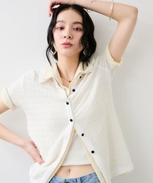 VIS（ビス）の「レース衿付きカーディガン（カーディガン/ボレロ）」