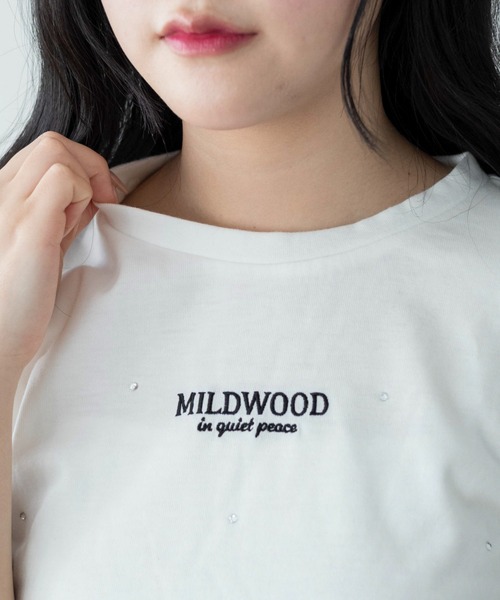 WEGO(ウィゴー)の「WEGO/【26春夏新作】ビジューサイドドロストショートT(Tシャツ/カットソー・レディース・ブラック/ホワイト・FREE)」の5枚目の写真