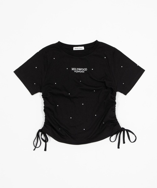 WEGO(ウィゴー)の「WEGO/【26春夏新作】ビジューサイドドロストショートT(Tシャツ/カットソー・レディース・ブラック/ホワイト・FREE)」の15枚目の写真