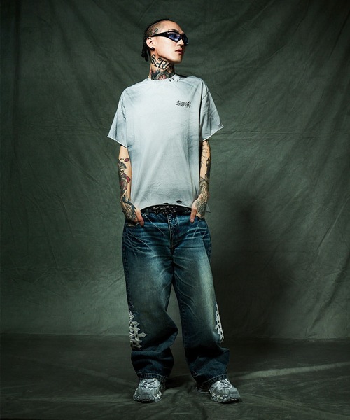 SUPPLIER（サプライヤー）の「Tシャツ｜Pierced Tribal Bones Tee｜SUPPLIER（Tシャツ/カットソー・メンズ・ブラック/グレー・SMALL/MEDIUM/LARGE/X-LARGE）」の16枚目の写真