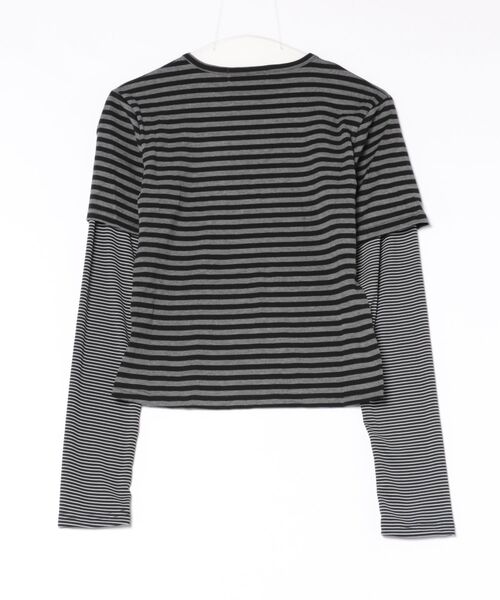 almo(アルモ)の「【LAMPOON】ボーダーレイヤードT(Tシャツ/カットソー・レディース・グレー・SMALL/LARGE/MEDIUM)」の10枚目の写真